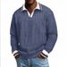 Men's Clothing Corduroy Long Sleeve Sweater – Vintage-Inspired Thick Knit Pullover, Oversized Retro Collar Shirt, Winter Casual Streetwear_viptrois.com