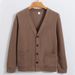 Men's V-Neck Cardigan Sweater - Premium Long-Staple Cotton, Relaxed Fit, Wrinkle-Free Knitwear For Casual & Everyday Wear_viptrois.com