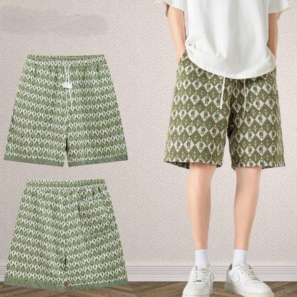 Men's Clothing Eye Jacquard Spring And Summer Loose Casual Cool Men And Women Sports Shorts_viptrois.com