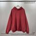 New Unisex Oversized Hoodie – Wax-Dye Distressed Fleece-Lined Pullover With Patch Pockets_viptrois.com