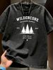 Pine Tree Wildercore Outdoor Heavyweight Washed Graphic T-Shirt Men's Oversized Streetwear Tee_viptrois.com