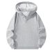 Men's Fleece-Lined Hooded Sweatshirt - Half-Zip Pullover With Stand Collar Oversized Casual Streetwear For Spring & Fall Black/Deep Blue/Charcoal Grey_viptrois.com
