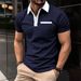New Summer Men's Polo Shirts Short Sleeve Contrast Color Polos Men Business Casual Fashion Tops Sports Tees Man Streetwear Trendy_viptrois.com