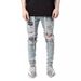 2020 European And American New Style High-End Slim Fit Ripped Skinny Jeans Men's Casual Versatile_viptrois.com