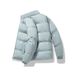 "Men's Winter Puffer Jacket, Oversized Quilted Coat With Polyester Fill, Zip-Up Stand Collar (Black/Pink/Khaki/Light Blue)"_viptrois.com
