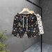 Men's Butterfly Print Casual Shorts Trendy Brand Five Point Pants Summer Style Beach Outerwear Thin Fit_viptrois.com