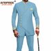 Men's clothing African national printing batik cotton men's casual set_viptrois.com