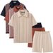Men's Clothing Men's Cool Silk Jacquard Two Piece Knitted Sweater Casual Polo Shirt Suit_viptrois.com