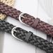 Women Braided BeltsBraided Retro Women's Belt With Casual Pants Dress Women's Thin Hole Free Women's Belt_viptrois.com