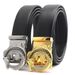 VOTHOST New Business Men's Alloy Automatic Buckle Leather Fashion Versatile Pants Jeans Crocodile Business Men's Belt VB189_viptrois.com