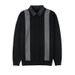 Loom Loom European Style Knitted Sweater For Men, Autumn And Winter Warm Casual Base Shirt, Turn-Down Collar Two-Piece_viptrois.com