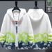 "Men's Summer Sun Protection Shirt With Logo Printing, Quick-Dry Outdoor Fishing Shirt, Lightweight UPF 30+ Hooded Jacket For Running & Sports"_viptrois.com