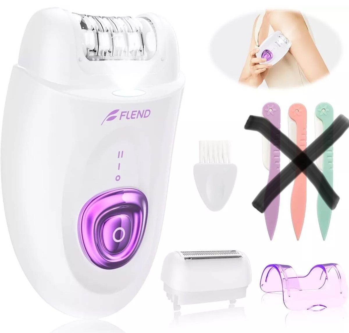 Epilator For Women & Shaver Head, For Legs, Arms, Face, Underarms And Bikini_viptrois.com