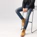 Men's motorcycle riding jeans casual patchwork stretch jeans_viptrois.com