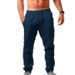 Summer Men's Hip-hop Breathable Cotton And Linen Loose Casual Sports Trousers_viptrois.com