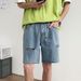Men's Clothing Retro Ripped Denim Shorts Trendy Teenagers Loose Straight Casual Wide Leg Pants_viptrois.com