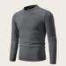 Men's Essential Crewneck Sweater Spring/Autumn Solid Color Knit Pullover (Black/Navy/8 Colors) – Breathable & Machine Washable Slim Fit (Up To XXXL)_viptrois.com