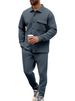 Men's Clothing European And American Autumn And Winter Casual Men's Lapel Long Sleeved Top Cardigan Single Breasted Solid Color Slim Jacket_viptrois.com