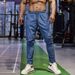 Men's Clothing Thin Ice Silk Sports Trousers Fitness Running Leisure Quick Drying Breathable Elastic Slim Straight Training Pants_viptrois.com