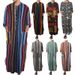Men's Clothing spring and summer new Middle Eastern clothing long sleeved one piece Arabic menswear striped print Muslim men's robe_viptrois.com