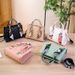 Women's New Fashion Quilted Shoulder Bag - Casual Square Crossbody Purse With Floral Embroidery & Letter Print Strap_viptrois.com