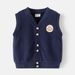 XUANMU Autumn Children's Vest School Style Boys Four Season Cartoon Bear Vests Knitted Baby Thin Outerwear Boys' WaistCoats XB045_viptrois.com