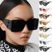 VOOTHOST New Fashion Oversized The Letter B Square Trend Sunglasses Women Men Retro Rectangle Sunglasses Gafas De Sol F0081_viptrois.com