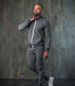 Men's Clothing Thin Plaid Fashion Zipper Jacket Trousers _viptrois.com