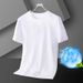 Ice Silk Modal Short-sleeved T-shirt For Men, Summer Thin Quick-drying Plsize Men's Top, Casual Half-sleeved Base Shirt_viptrois.com