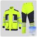 Customizable Winter Workwear Set – High-Visibility Thermal Work Jacket & Pants, Waterproof Construction Safety Suit (Fluorescent Orange/Green)_viptrois.com