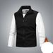 Men's Clothing Men's Soft Shell Vest Autumn And Winter New Style High End Plus Velvet Warm Stand Collar Casual Vest Jacket Waistcoat_viptrois.com