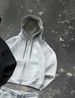 Men's Clothing Hooded Embroidered Zip-up Pocket Trendy Sweatshirt Set, Available In Black And Gray, With Straight-leg Sweatpants, Y2K Style._viptrois.com