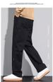 Men's Trendy Straight Leg Cargo Pants Spring/Autumn Fleece Lined Pure Cotton Loose Fit Casual Wide Leg Winter Style_viptrois.com