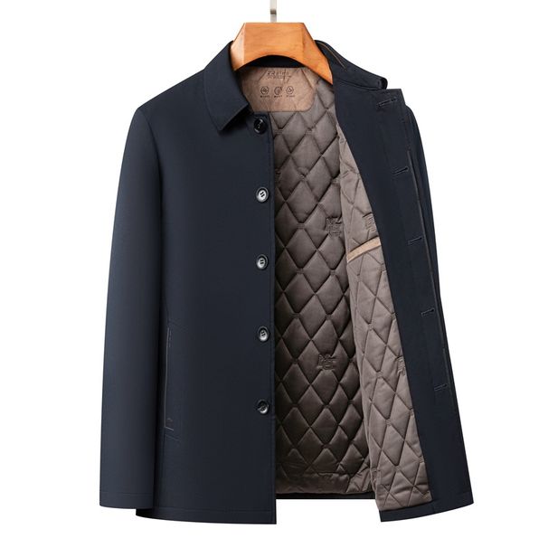 High-End Business Men's Clothing For Middle-Aged And Elderly 2025 Autumn Winter Thin Cotton Jacket Dad Wool Padded_viptrois.com