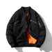 Men's Clothing Baseball Uniform Autumn And Winter Solid Color Quilted Jacket Teenagers Students Handsome Flight Suit Thickened Coat_viptrois.com