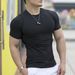 Men's Clothing Men's Fitness Clothes With High Elasticity, Tights, Short Sleeved T Shirts Sports Tops, Running Round Neck,_viptrois.com