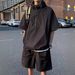 Summer New Workwear Trendy Casual Sports Suit For Men Ice Feel Half-Zip Hoodie Versatile Quick-Dry Short Sleeve Shorts_viptrois.com