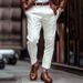 Men's Comfortable Straight Fit Breathable Business Dress Pants With Slanted Pockets - Classic Black, Navy, Khaki, White (S-XXXL)_viptrois.com