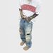 Vintage Distressed Jeans For Men & Women - Washed Denim Pants With Splatter Paint Design, Straight Leg, Stacked, Oversized Fit, Hip Hop Streetwear_viptrois.com
