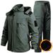 Men's Waterproof Fleece-Lined Softshell Jacket & Pants Set – Winter Outdoor Workwear & Hiking Gear | Windproof & Durable | Multi-Color Options_viptrois.com