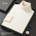 Men's Slim Fit High Neck Sweater - Warm Knit Pullover For Autumn & Winter, Solid Color Casual Wear_viptrois.com