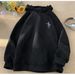 2026 Fashion European-USA Hoodies Women/Men Suede Velvet Letter Embroidery Long Sleeve Loose Hooded Sweatshirts_viptrois.com