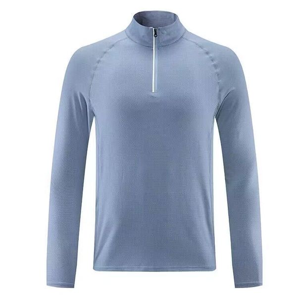 Men's Clothing Quick-Drying Clothes Long Sleeve Half Zip Training Suit Marathon Running Fitness Sports Tops_viptrois.com