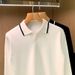 Minimally Casual Men's Knitwear Autumn Top With Collar Polo Shirt Men's Long Sleeves_viptrois.com