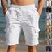 Men's Linen Cargo Shorts – Relaxed Fit, Multiple Pockets, Breathable & Lightweight For Summer (S-XXXL, 7 Colors)_viptrois.com