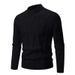 Men's Casual Knit Sweater – European Style Twisted Yarn Pullover For Autumn & Winter (White/Black/Teal, Sizes M-3XL)_viptrois.com