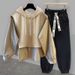 Men's Clothing two piece half zip hooded sweatshirt suit for men spring and autumn casual handsome jacket and trousers complete set_viptrois.com