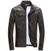 Men's Clothing New leather jacket for men, slim style jacket for young men,spring new style for men, handsome motorcycle men's leather jacket_viptrois.com