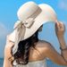 Frauen Bowknot Strohhut Sommer Strand Reisen Große Krempe Floppy Panama Hüte Für Damen Faltbare UV-Schutz Sonnenschutz Kappe_viptrois.com