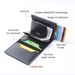 New Crazy Horse Leather Men's Wallet Automatic Pop Up Credit Card Box Ultra Thin RFID Anti Theft Card Holder Metal Card Holder_viptrois.com